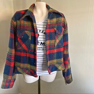Vintage Plaid Wool Jacket
